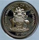 1975 Bahamas - 50 Cents   1 2 Dollar - Blue Marlin Fish -  27 Oz Proof  Silver