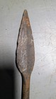Antique African Hand Forged Iron Spearhead Twisted Socket Tribal Weapon 16 5 