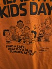 Gildan Youth Xl adlt S Orange 100  Cotton Short Sleeve Crew Neck Peanuts T-shirt