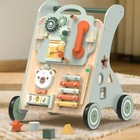 Wooden Baby Walker Sit-to-stand Learning Toy Montessori Activity Center Detachab