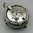 Mustard Pot Hinged Lid Charles S Green   Co Ltd Birmingham 1929 Sterling Silver