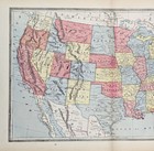 1883  United States Map Original  18x11 5  Railroads - Military Forts - Township