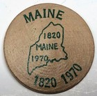   C066    Maine  150th Anniversary    Wooden  Nickel     