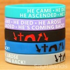 5 Assorted Colors He Came Died Arose Ascended He s Coming Back Witness Bracelets