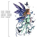 Fairy Butterflies Purple Teal Overglaze Waterslide Ceramic Decals