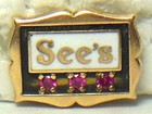      1 7 Gram 10k Employee Service Award Tie Pin Advertising  See s Candies Co 