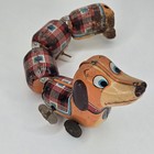 Vintage S   E Japan Mechanical Wind Up Wiggling Dachs hund Dachshund Dog