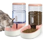 Automatic Dog Cat Feeder And Water Dispenser Gravity Food Feeder And Waterer 