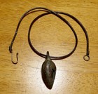 Ancient Bz Pepper Bell_17  Leatherette_necklace_c  1700_ayutthaya_thailand_809f3
