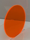 Fluorescent Orange Acrylic Plexiglass 1 8  Plastic Circle Disc 10  Diameter