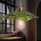 Vintage Green Glass Pendant Light Retro Chandelier Hanging Light Ceiling Lamp Us