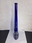 Cobalt Blue Decanter Long Neck Suncatcher Bottle Tall 19  Vintage Decor 2597