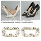 1pair Metal Rhinestones Crystal Shoe Buckle For Wedding Party Decoration 2    