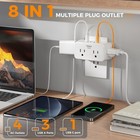 Multi Plug Outlet Extender Wall Surge Protector With 4 Ac 4 Usb Ports Charging