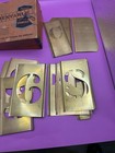 Vintage Reese   s Adjustable Brass Stencils In Original Box Numbers 3  Complete 
