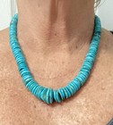 Vintage Native American Graduated Turquoise Necklace 106 Grams