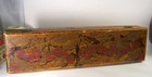 Antique Pyrography Flemish Art Cherries 1900s Signed Wood Box 1080