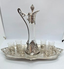 Art Nouveau Vintage Wmf Liqueur Set Decanter  Glasses  Tray
