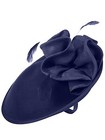 Navy Wool Felt Fascinators Hats Flower Derby Party Church Pillbox Hat For Women