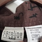 Vintage Carolina Colours Plus Womens Top Size 20w Kanji  Art Sleeveless  Button