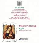 U s Booklet Pane Of 20 Scott 3675a 2002 37ct Christms Madonna Mnh P b1111  b2222