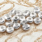 Silver Nugget Beads 25-pack 5mm Bright Silver Spacer Organic Shape Jewelry