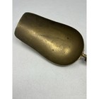 Vintage 17 5  L Brass Wood Handle Candy Grain Feed Store Scoop Farmhouse Cottage