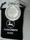  7 In Series -- 2002 John Deere Pewter Christmas Ornament -- Jd 4020 Tractor