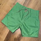 Birdwell Beach Britches Board Shorts Mens 30 Vtg Nos Swim Trunks 4  Nylon Green