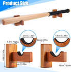 2pcs Baseball Bat Wall Mount  Solid Wooden Baseball Bat Holder hanger For Horizo