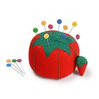 Dritz Large Tomato Pin Cushion With Strawberry Emery - 4 Inch Size 4 In  Red