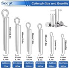 200 Pcs Cotter Pins Assortment Kit 304 Stainless Steel Hitch Pin Clip Tractor Us