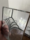 4 Salvaged Vintage Stained Glass Panels           5 1 8x 6 1 4     Bubble  Wavy