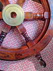Decorative Wooden Ship Wheel Nautical Decor 18  Solid Brass