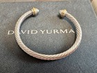 Davidyurmansilver 18kgold 4mm Cable Classic Pave Diamonds Bracelet Size M