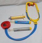Vintage 1987 Fisher Price Toy Medical Kit Doctors Nurse Play Set Black Bag