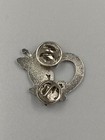 Two Butterflies On A Heart Shaped Silver Colored Lapel Pin Brooch