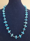 Vintage Native American Indian Necklace Turquoise Nuggets Sterling Silver Beads