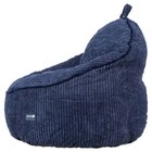 Compressed Foam Bean Bag Chair  Navy Blue