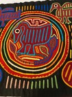 Mola Traditional Textile Kuna Folk Art Panel Original 3 Birds San Blas Islands