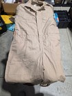 Toptie Mens Short Sleeve Coveralls Khaki Size Large Work Zip Collared Pockets