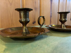 Vintage Brass Set Of 2 Taper Candlestick Chamber Candle Holder