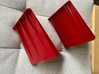 Vintage 1960 s Red Plastic Mid Century Modern Bookends Bro-dart Mcm
