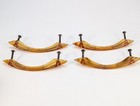 Vintage Apple Bakelite Deco 3  4 Catalin Juice Art Set Drawer Pulls Handles Of