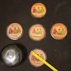 Vintage Bolivian Leather Drink Coaster Set Of 5 W  Holder