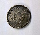 Rare   1864 U s  Civil War   union  One Country Coin  1 Cent E g  Selbys  Token