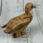 Vintage Hand Carved Wood Duck Coin Bank Rustic Original Folk 7    X 9   