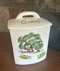 Vintage Ceramic Cookie Jar Country Farm Red Barn California Made Hand Painted 
