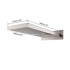 Rainfall And Waterfall Shower Head Rectangle Bathroom Shower Faucet Mixer Tap