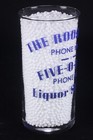 Vintage Liquor Store Promo Advertiser Glass Tumbler The Roosevelt   Five-o-five